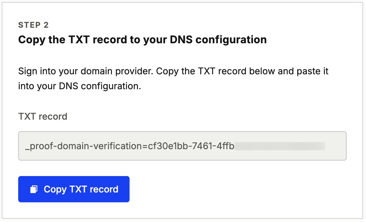 domain verification txt record command center.jpg