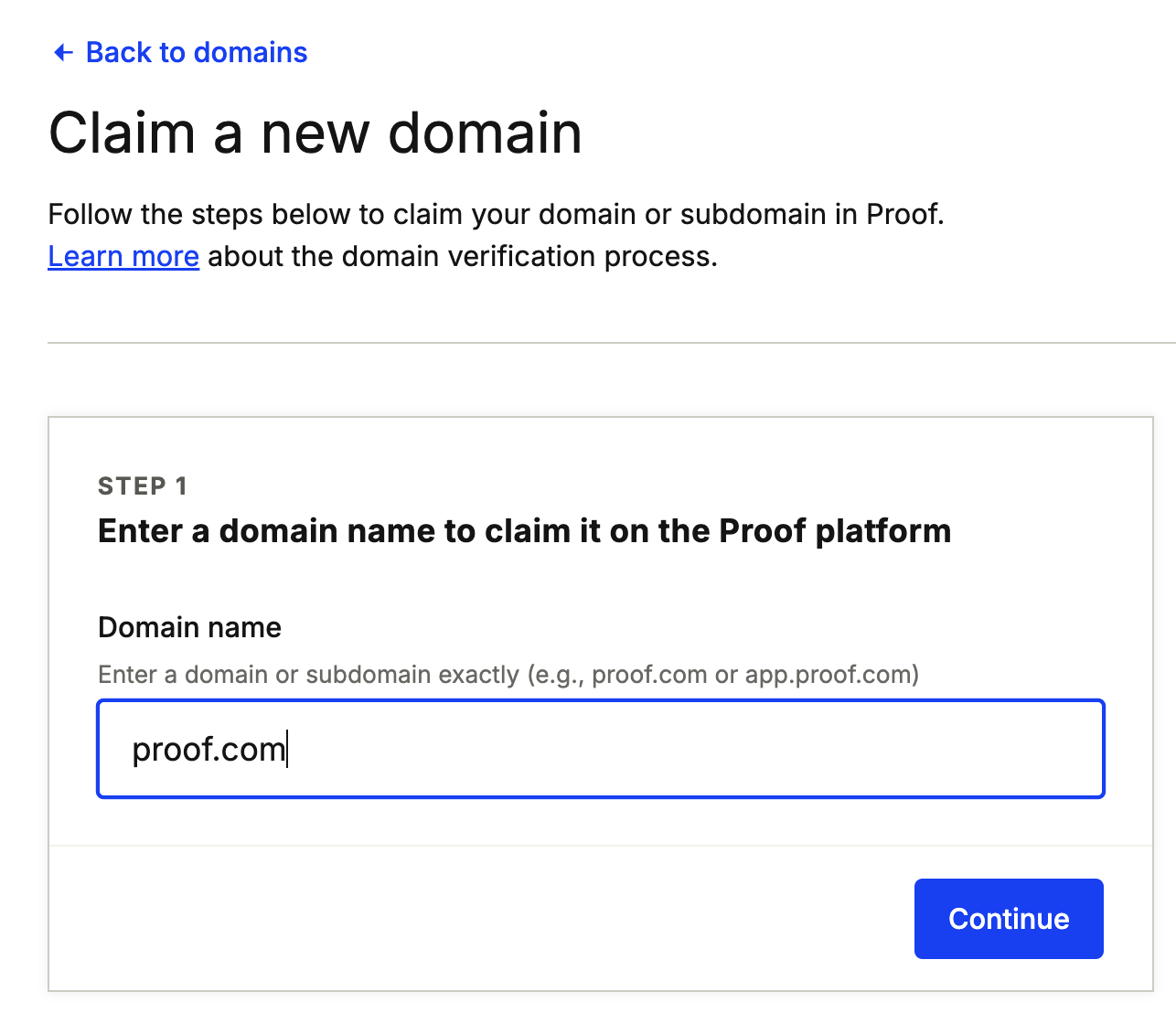 claim new domain verification command center.png