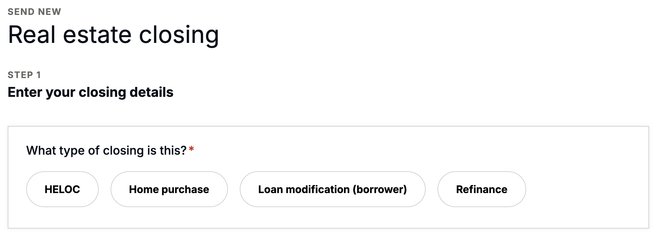 new transaction real estate closing lender
