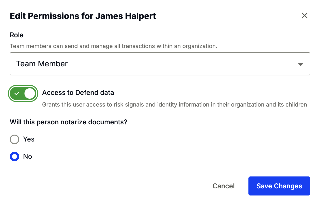 defend data fraud role permissions user management.png