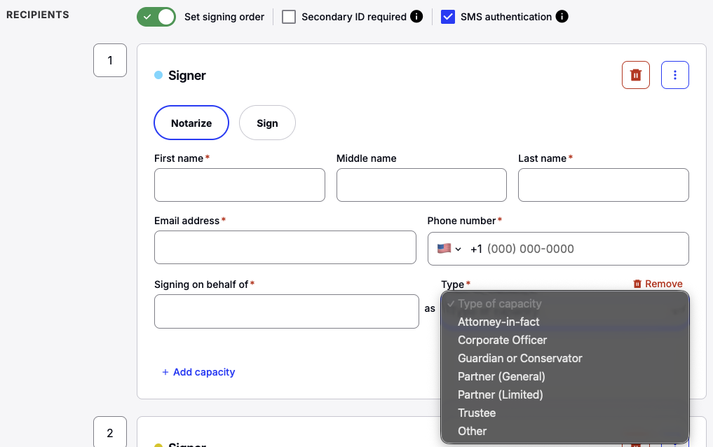 Add a representative signer – Proof Help Center