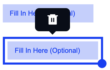 trash bin delete optional field