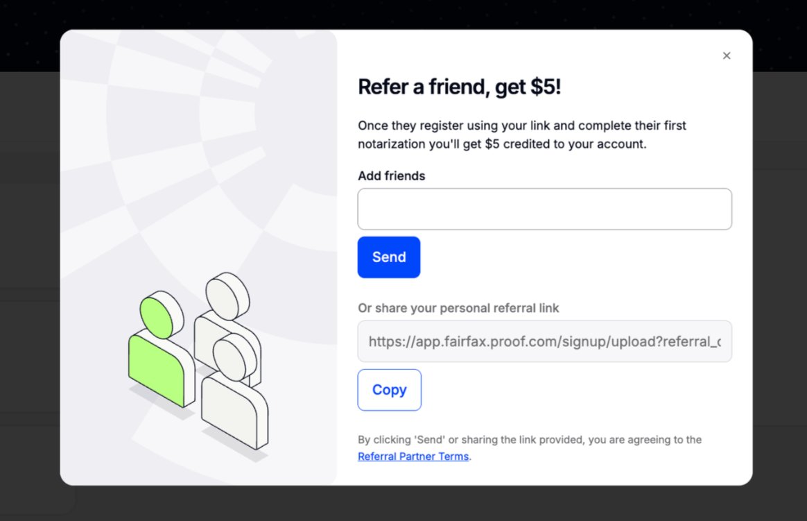 Refer a friend modal
