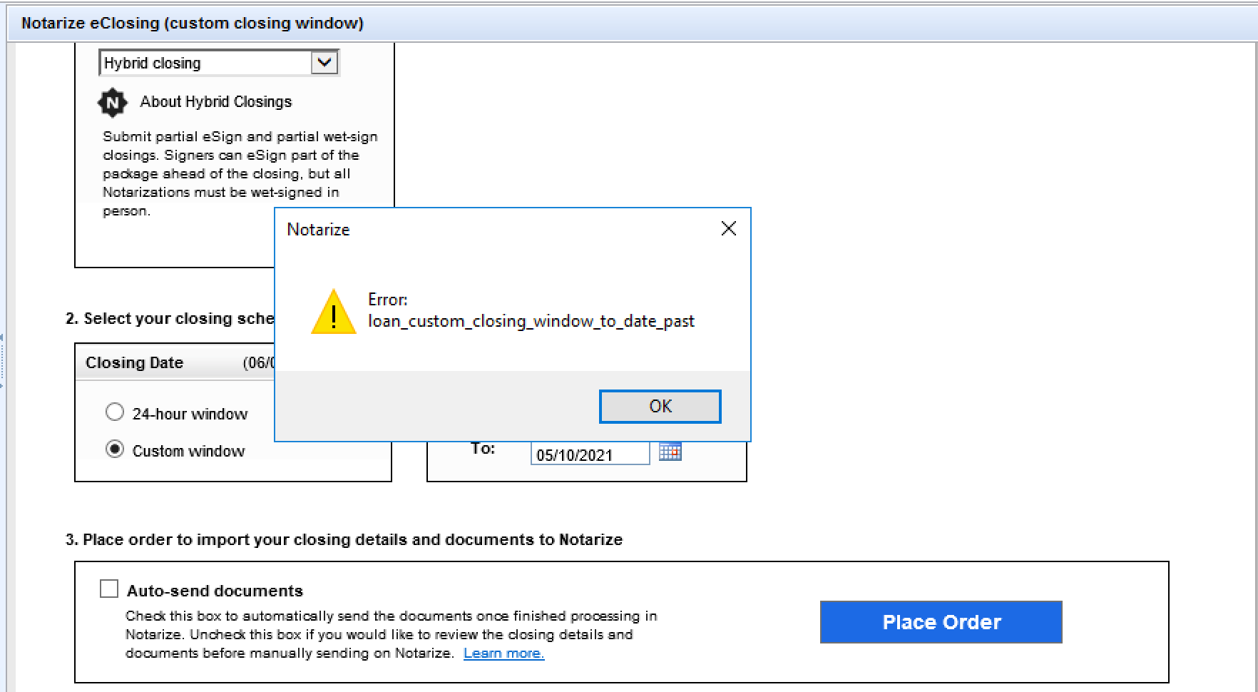 Set Custom Closing Windows – Proof Help Center