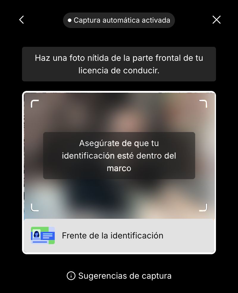 Captura automática guiada de la identificación en español